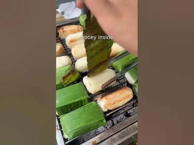 'Video thumbnail for Vietnamese Grilled Banana Wrapped in Sticky Rice | Chuối Nếp Nướng | Saigon Street Food #foodshorts'