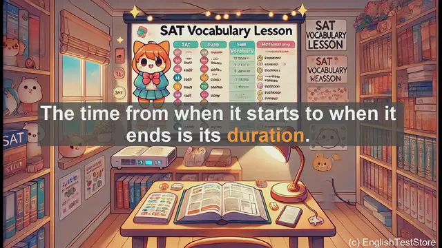 Video thumbnail for 5000 Must Know SAT Vocabulary - SAT Vocabulary: Understanding 'Duration'