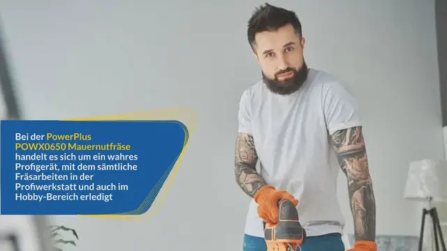 Video thumbnail for PowerPlus POWX0650 Mauernutfräse Test