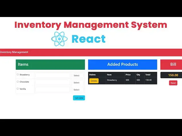 Video thumbnail for Inventory Management System Using React