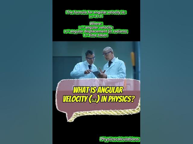 Video thumbnail for What is angular velocity in physics? #physics #science #youtubeshorts #ytshorts