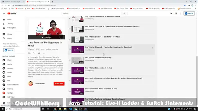 Video thumbnail for Java Tutorial_ Switch Case Statements in Java