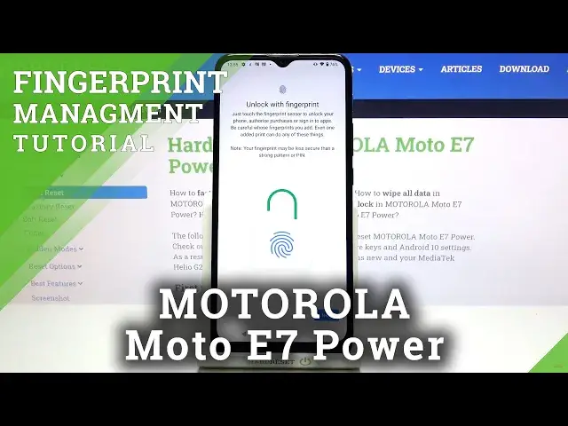 Video thumbnail for How to Add Fingerprint in MOTOROLA Moto E7 Power - Set Up Screen Lock | Unlock by Fingerprint