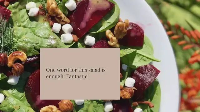 Video thumbnail for Beetroot salad with caramelized nuts