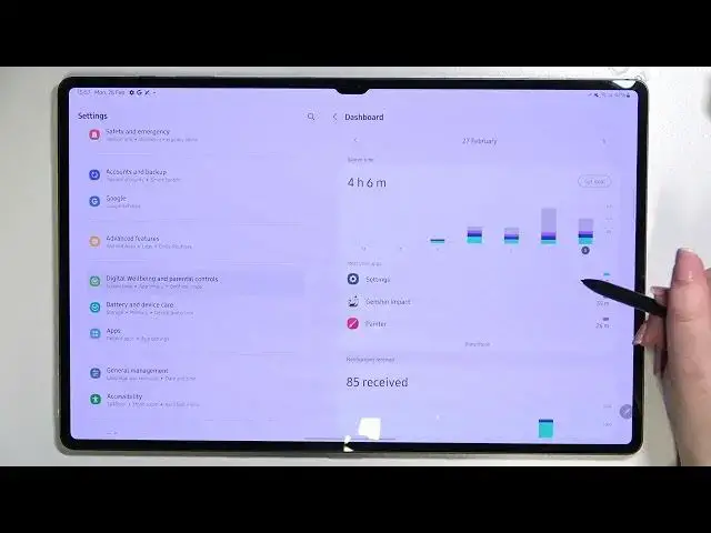 'Video thumbnail for How to Check Total Screen Time on SAMSUNG Galaxy Tab S8 Ultra - Detect Screen Time'
