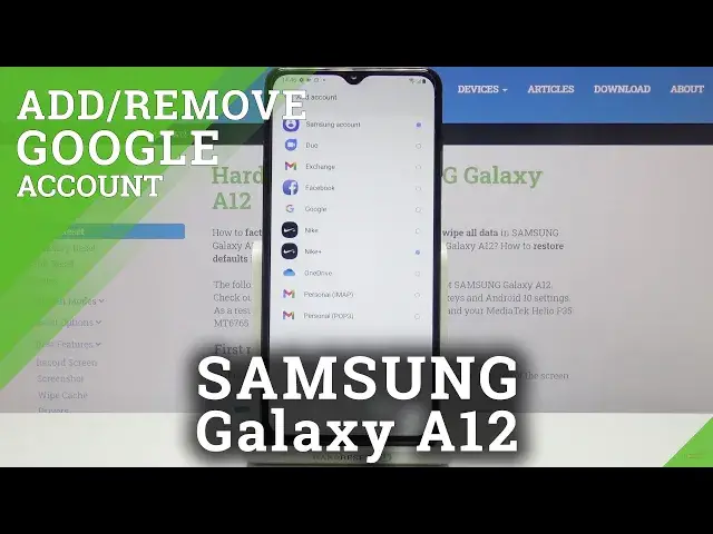 'Video thumbnail for How to Add & Remove Google Account in SAMSUNG Galaxy A12 – Google User Data'