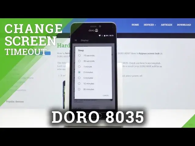 'Video thumbnail for How to Set Screen Timeout in DORO 8035 – Change Sleep Time'