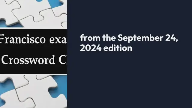 Video thumbnail for NYT San Francisco examiner? (10) Crossword Clue Puzzle Answer from September 24, 2024