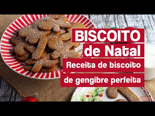 'Video thumbnail for Biscoito de Natal - receita deliciosa de biscoito de gengibre e canela'
