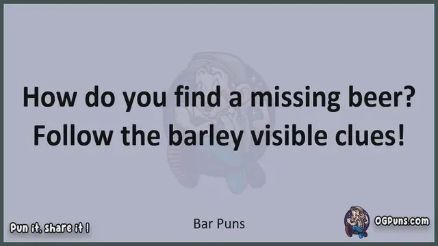 Video thumbnail for Bar - Jokes, Puns, Wordplays, and Laughter