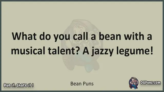 Video thumbnail for Bean - Jokes, Puns, Wordplays, and Laughter