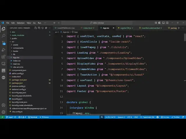 Video thumbnail for Build a React.js FFMPEG WASM Timeline Video Trimmer Editor in Browser Using TailwindCSS in TS