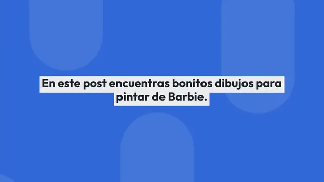 Video thumbnail for Dibujos para pintar de Barbie