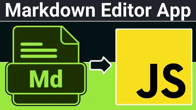 Video thumbnail for Build a Markdown Editor With Live Preview to Create & Edit Markdown File in Browser Using Javascript