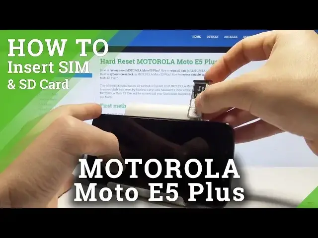 Video thumbnail for How to Insert SIM and SD in MOTOROLA Moto E5 Plus - Install Nano SIM and Micro SD Card