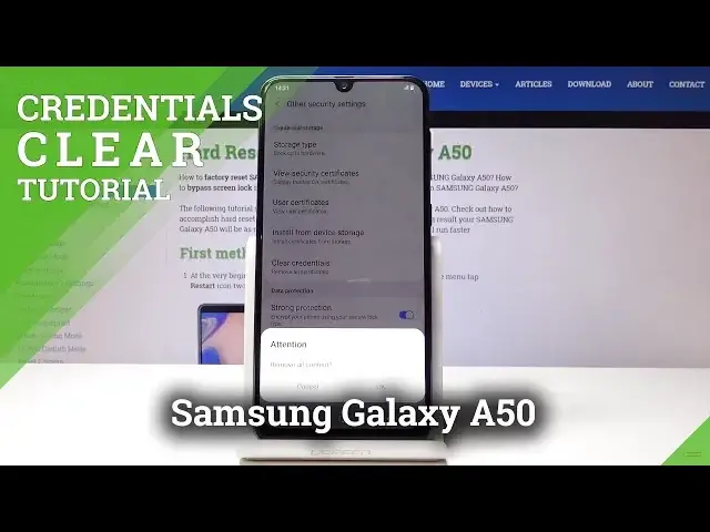 'Video thumbnail for How to Clear Credentials in Samsung Galaxy A50 - Wipe All Certificates'