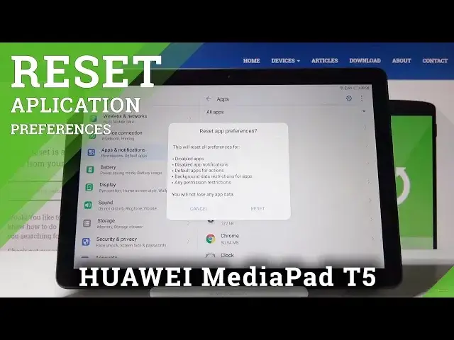 'Video thumbnail for How to Reset App Preferences in HUAWEI MediaPad T5 - Restore Default Settings'