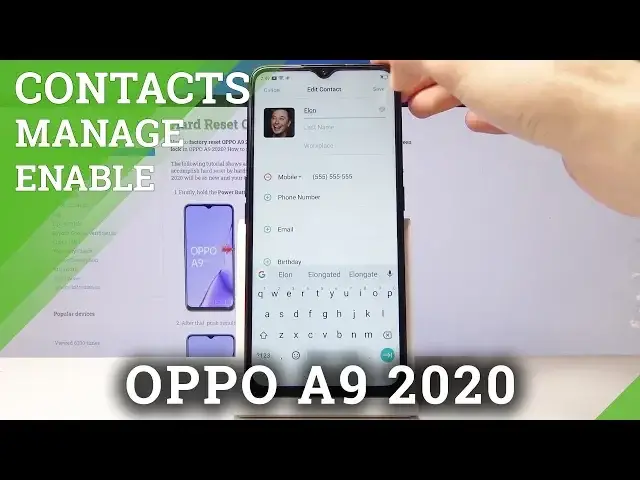 'Video thumbnail for How to Personalize Contact in OPPO A9 2020 - Add Photo to Contact'