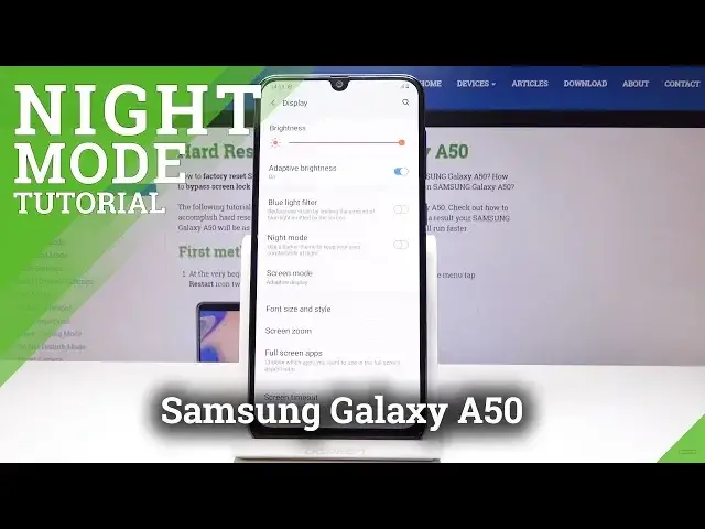 'Video thumbnail for How to Activate Night Mode in Samsung Galaxy A50 - Night Shield Mode'