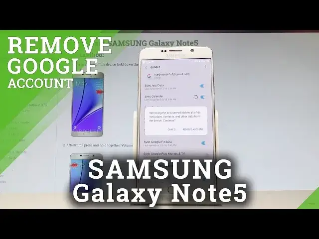'Video thumbnail for How to Remove Google Account in SAMSUNG Galaxy Note 5 - Delete Google User'