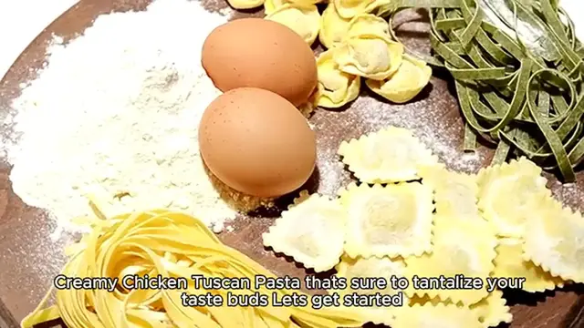 'Video thumbnail for Creamy Chicken Tuscan Pasta Recipe'
