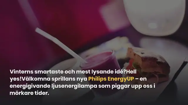 Video thumbnail for Philips EnergyUp – Energilampa som ljusar upp mörka vintermånader:
