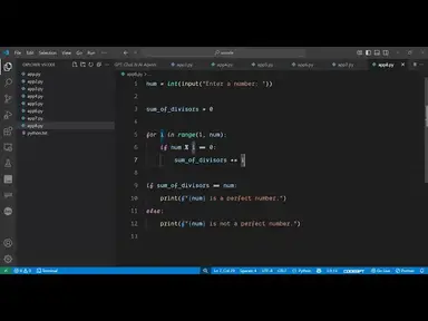 'Video thumbnail for How to Check Whether a Number is Perfect Number or Not in Python – GATE, Interview & Placement'