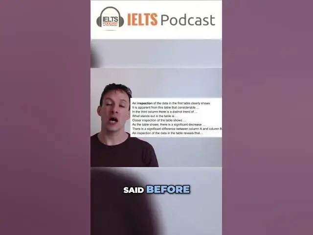 Video thumbnail for IELTS: Steal this sentence for Academic Task 1