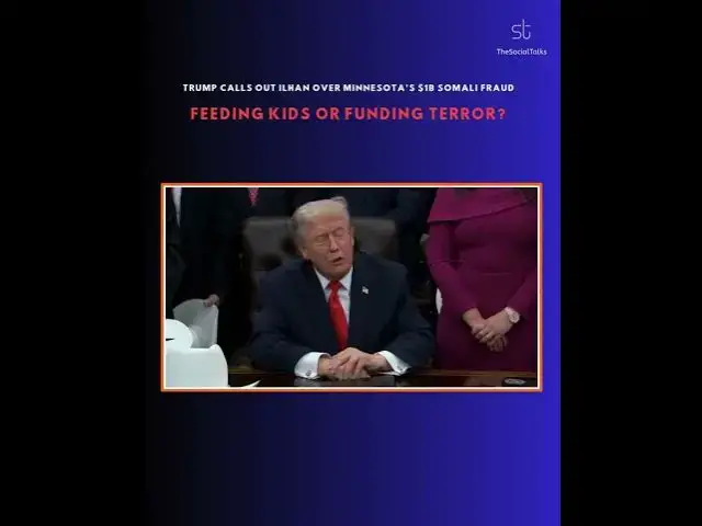 Video thumbnail for Trump Calls Out Ilhan Over Minnesota’s $1B Somali Fraud: Feeding Kids or Funding Terror?