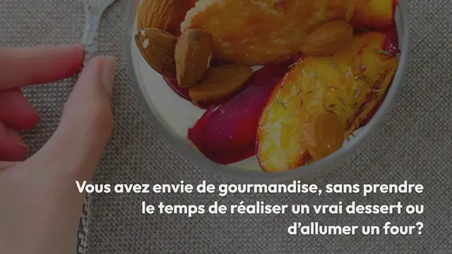 Video thumbnail for Yaourt grec à la nectarine rôtie & au thym