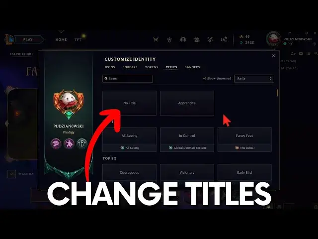 Video thumbnail for How to Change Profile Titles on League of Legends - Account Titles in LOL