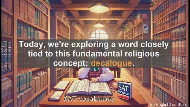 Video thumbnail for 5000 Must Know SAT Vocabulary - Decalogue: The Ten Commandments Explained