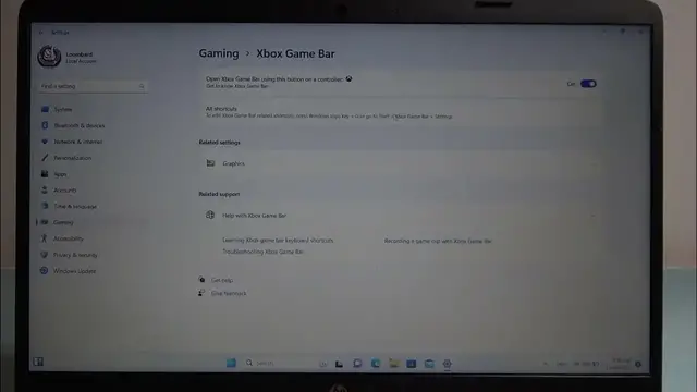 Video thumbnail for How To Enable & Disable Windows Game Bar On HP 250 G8