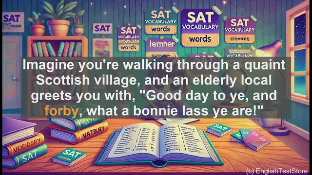 Video thumbnail for 5000 Must Know SAT Vocabulary - Exploring 'Forby': A Charming Scottish Word