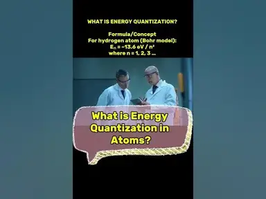 'Video thumbnail for What is energy quantization in atoms #quantization #atoms #physics #science #youtubeshorts #ytshorts'