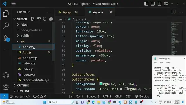 Video thumbnail for React.js Speech to Text Recognition in TextArea Web App With Copy to Clipboard in Browser Using JS