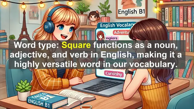 Video thumbnail for 2500 Must Know CEFR B1 Vocabulary - The Many Faces of 'Square': From Shapes to Slang