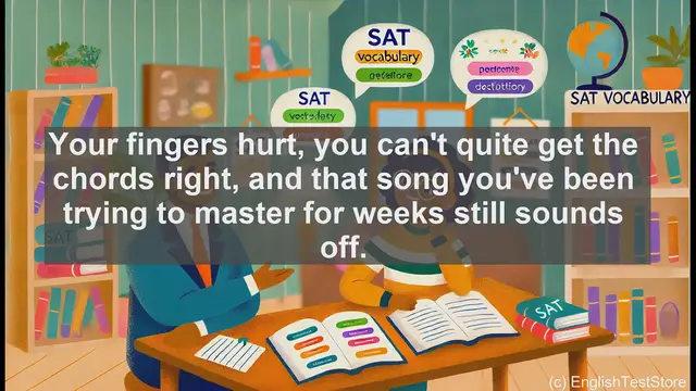 Video thumbnail for 5000 Must Know SAT Vocabulary - Persistence: The Key to Success in Guitar and SAT Prep