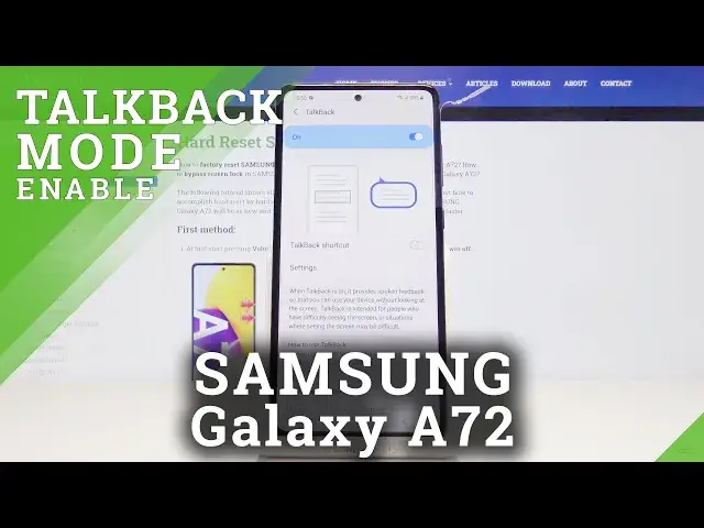 'Video thumbnail for How to Use TalkBack on SAMSUNG Galaxy A72 – Activate TalkBack'