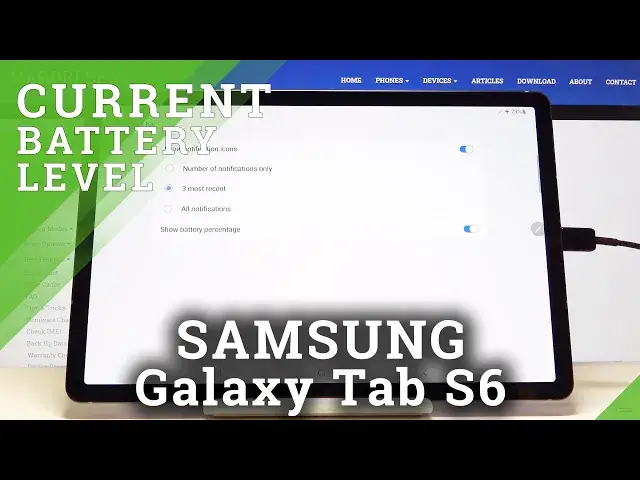 'Video thumbnail for How to Activate Current Battery Level in Samsung Galaxy Tab S6 – Enable Battery Percentage'