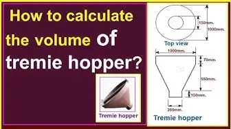 Video thumbnail for How to calculate the volume of the tremie hopper?/ Calculating the volume of concrete for pile work.