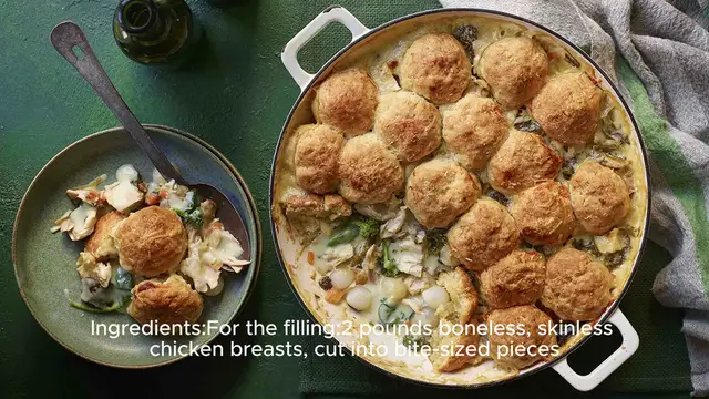 Video thumbnail for chicken cobbler recipe
