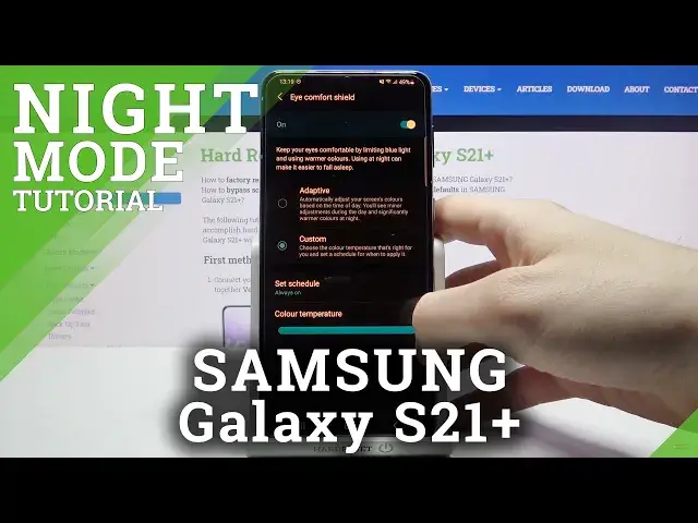 'Video thumbnail for How to Activate Night Mode in SAMSUNG Galaxy S21+ - Display Settings'