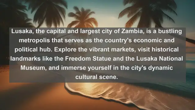 Video thumbnail for Exploring the Top 10 Largest Cities in Zambia!