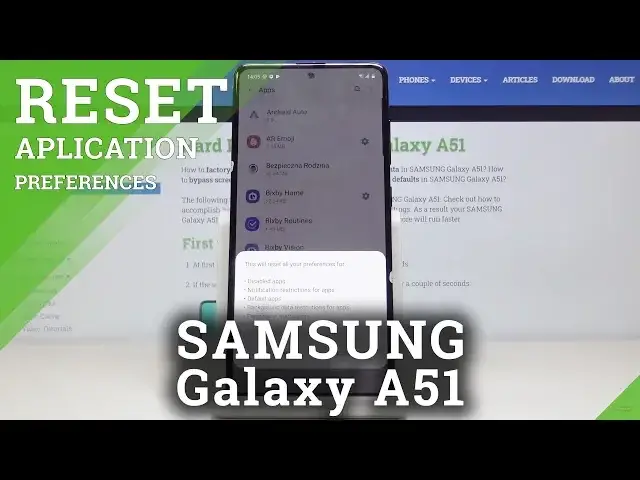 'Video thumbnail for How to reset App Preferences in SAMSUNG Galaxy A51 – Default App Setup'