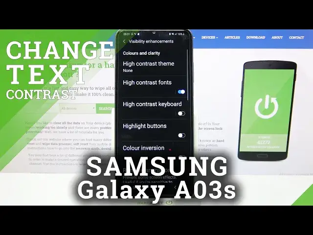 'Video thumbnail for How to Activate High Contrast Text on SAMSUNG Galaxy A03S – Display Settings'
