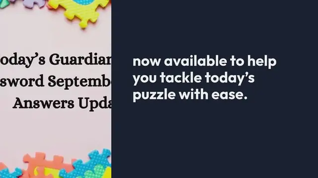 Video thumbnail for Today’s Guardian Quick Crossword September 26, 2024 Answers Updated