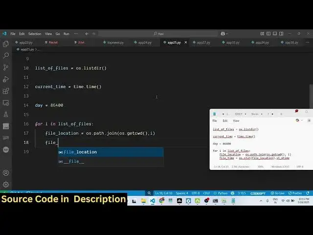 Video thumbnail for Python 3 Script to Delete All Files Older than N Days in a Directory on Terminal