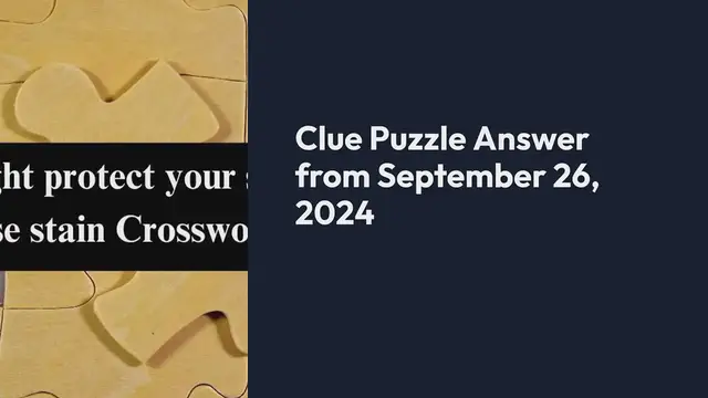 Video thumbnail for What might protect your shirt from a grease stain NYT Crossword Clue Puzzle Answer from September 26, 2024