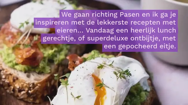 Video thumbnail for Gepocheerd ei met avocado toast en spek